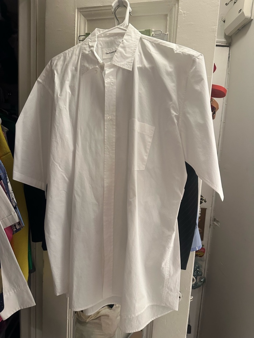 The Frankie Shop White Short-Sleeve Button-Down Shirt